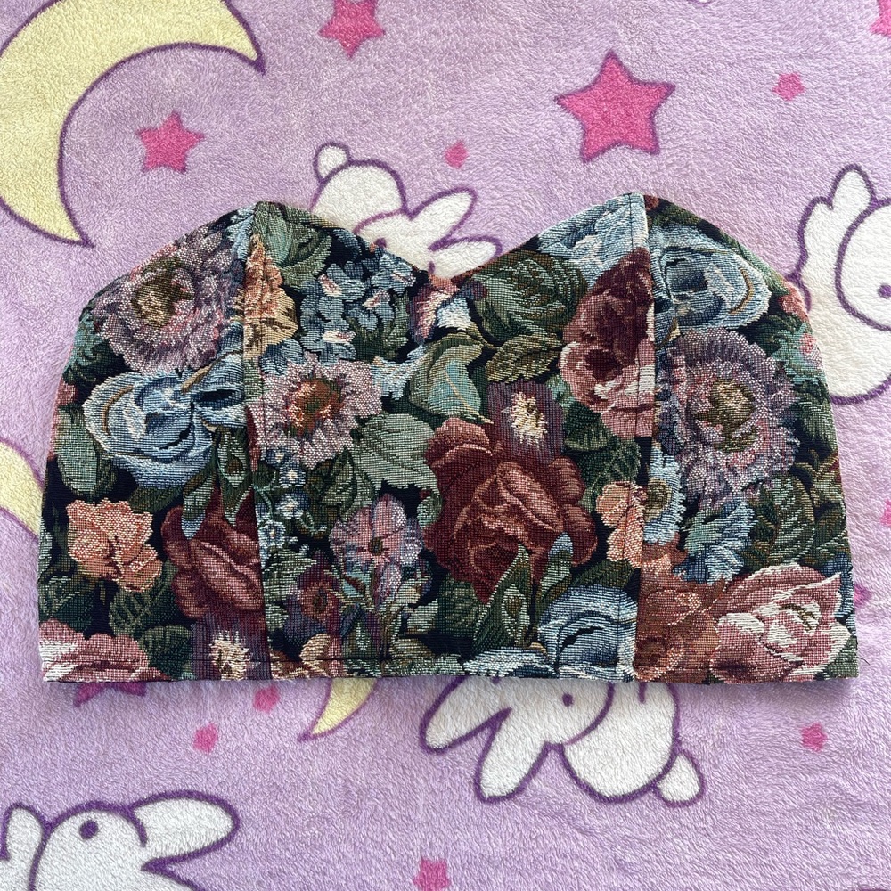 Handmade Embroidered Floral Corset